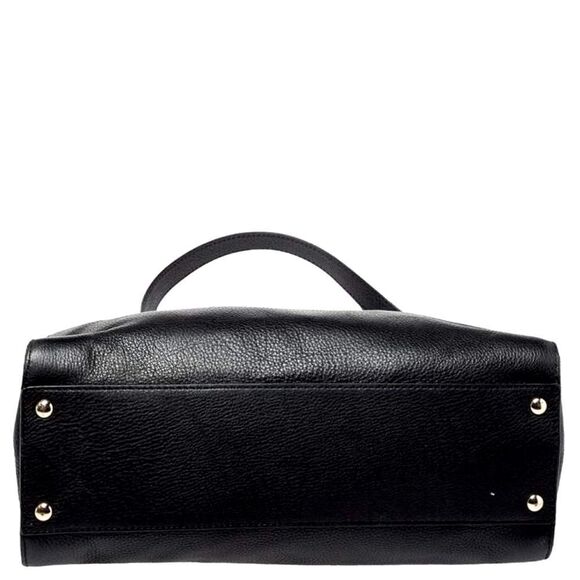 Michael Kors Black Pebbled Leather Hamilton Tote Classic East/West Satchel - Picture 6 of 10